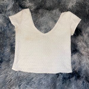 White Hollister crop top!